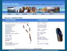 Tablet Screenshot of barefootsandals.com